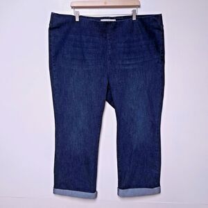Soft Surroundings Plus 3X Jeans Ultimate Denim Pull On Bootcut Stretch Blue
